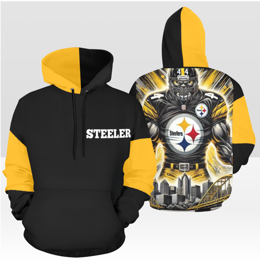 MENS STEELERS GAME DAY MULTI BLACK & YELLOW 02 PULL OVER HOODIE