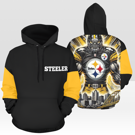 MENS STEELERS GAME DAY MULTI BLACK & YELLOW 01 PULL OVER HOODIE