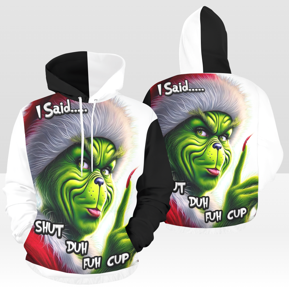 GRINCH 01 MULTI BLACK & WHITE PULL OVER HOODIE