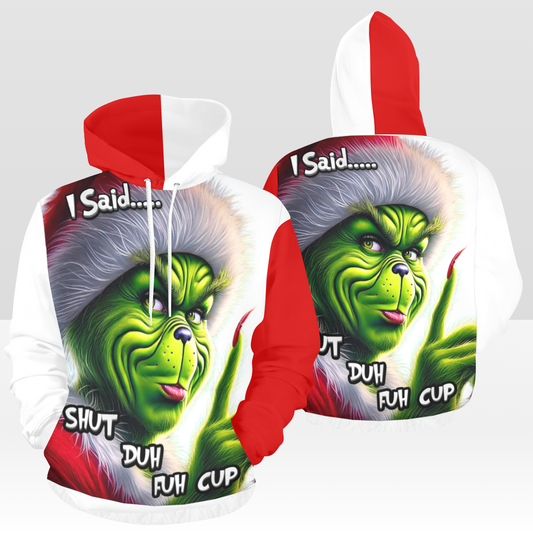 GRINCH 01 MULTI RED & WHITE PULL OVER HOODIE