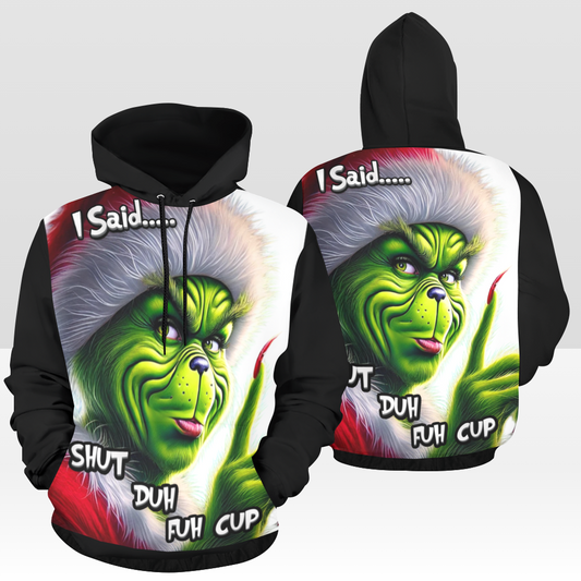 GRINCH 01 SOLID BLACK PULL OVER HOODIE