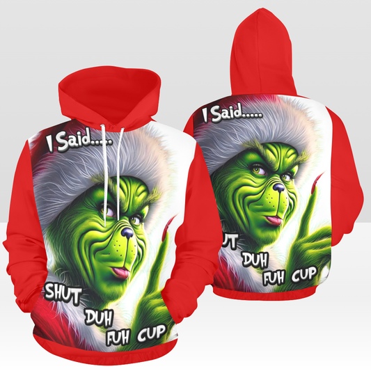 GRINCH 01 SOLID RED PULL OVER HOODIE