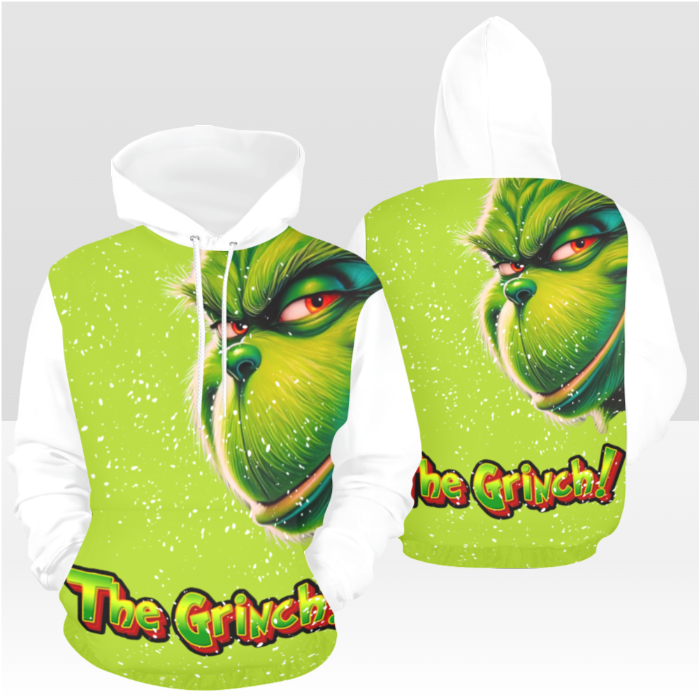 GRINCH 02 SOLID WHITE PULL OVER HOODIE