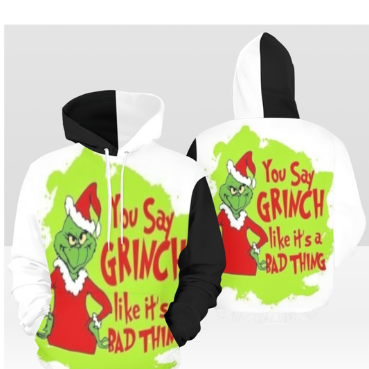 GRINCH 03 MULTI BLACK & WHITE PULL OVER HOODIE