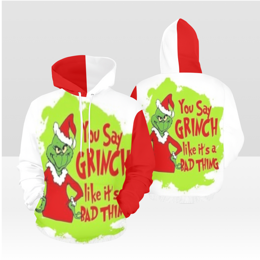 GRINCH 03 MULTI RED & WHITE PULL OVER HOODIE