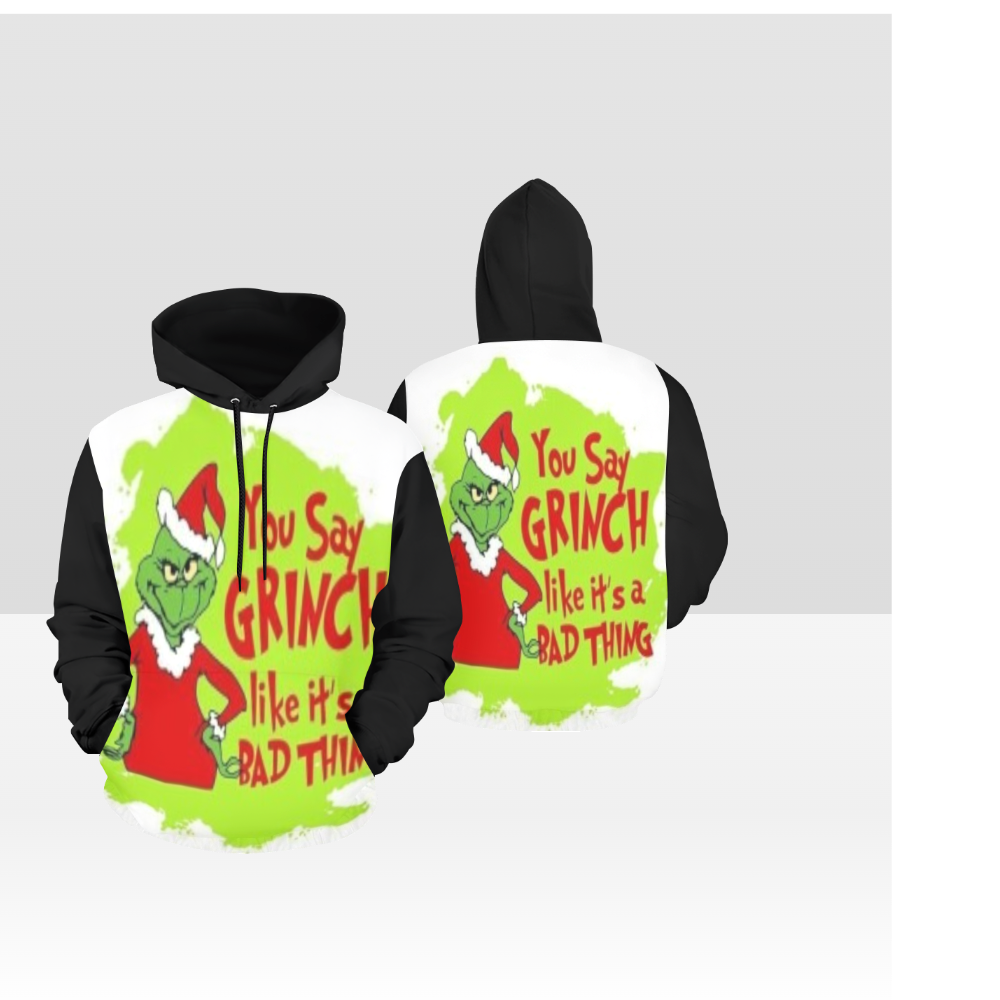 GRINCH 03 SOLID BLACK PULL OVER HOODIE