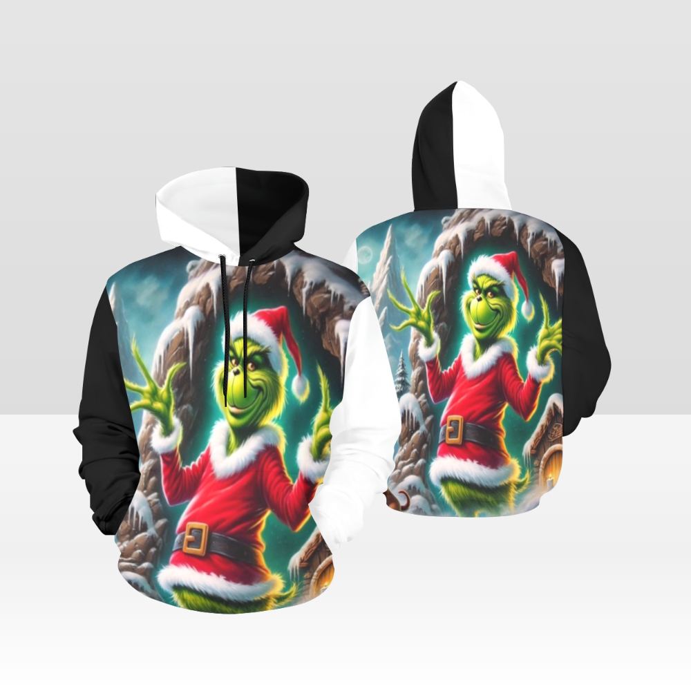 GRINCH 04 MULTI BLACK & WHITE PULL OVER HOODIE