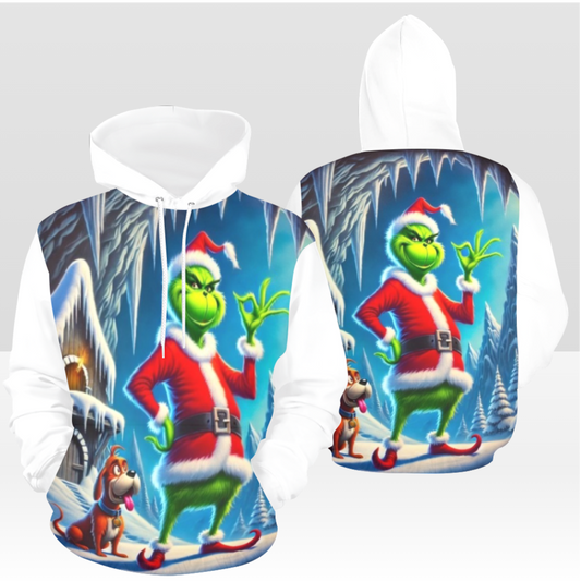 GRINCH 05 SOLID WHITE PULL OVER HOODIE